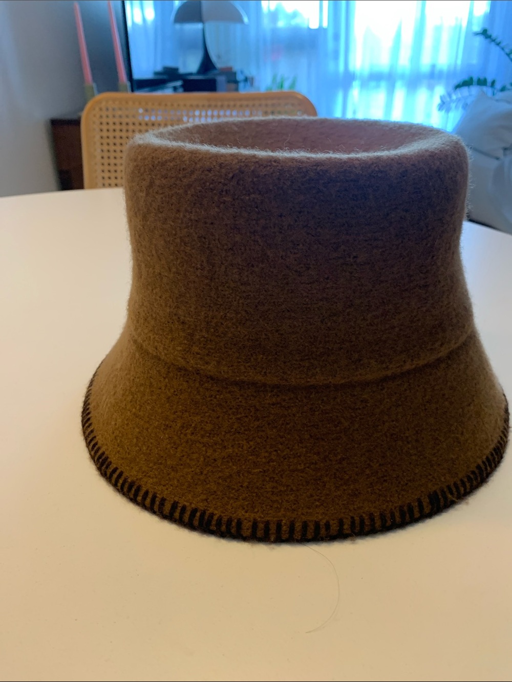 Brown Wool Bucket Hat - woman Accessories